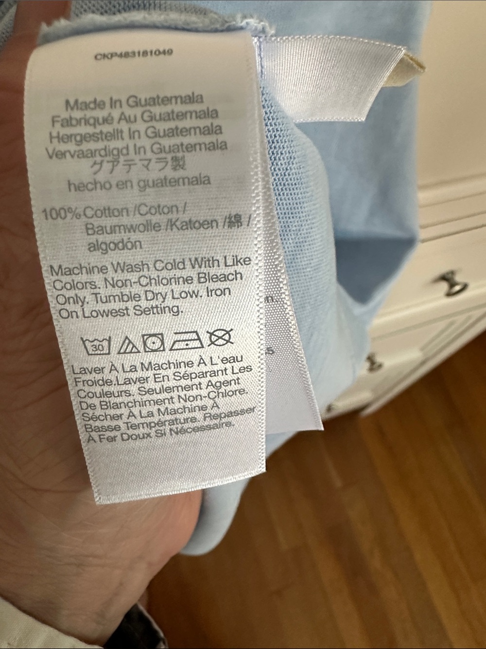 Madewell Light Blue Cropped Tee - Picture 6 of 6